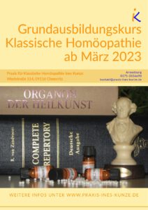 Grundausbildungskurs Klassische Homöopathie @ Praxis für Klassische Homöopathie Ines Kunze