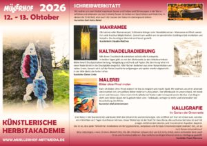 Künstlerische Herbstakademie Müllerhof @ Müllerhof e.V.