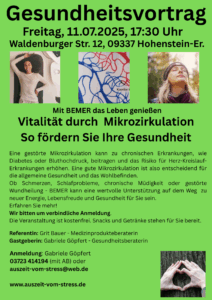 Gesundheitsvortrag: Vitalität durch Mikrozirkulation - so fördern Sie Ihre Gesundheit @ Maklerbüro
