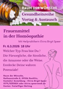 Frauenmittel in der Homöopathie @ Raum der Wünsche
