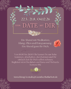 Dein Date mit Dir - Entspannungsabend für Dich @ Raum für Therapie und Heilarbeit Diana Kießling