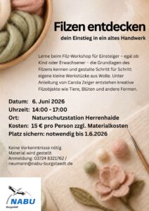 Filzen entdecken @ Naturschutzstation Herrenhaide